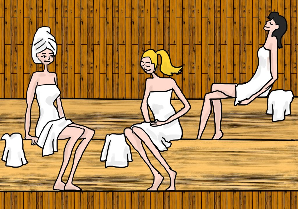 Turska sauna - ilustracija
